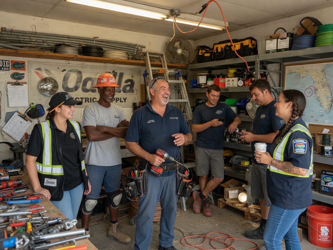 The Marion Electric Co. team at work in Ocala
