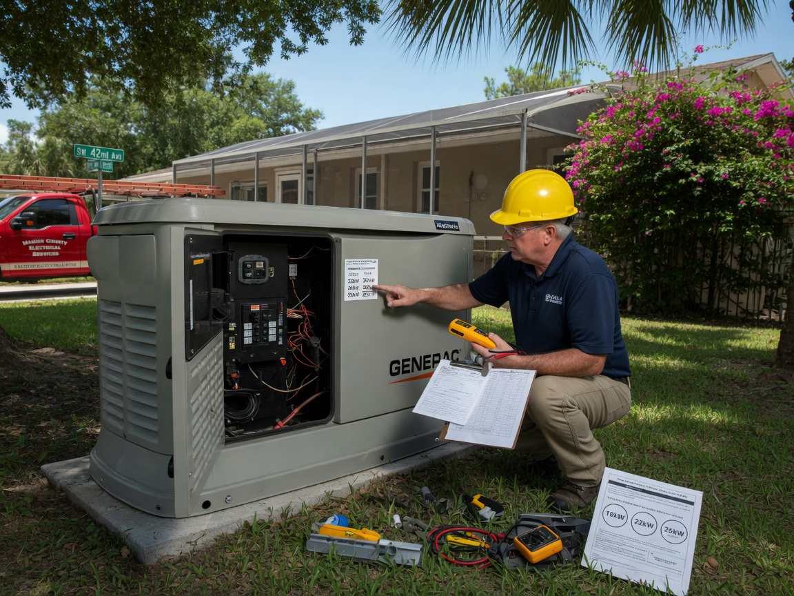 What size standby generator does a Marion County home need?